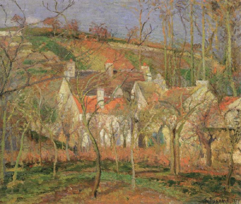 Camille Pissarro the red roofs oil painting picture